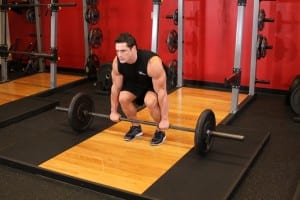 deadlifts with a barbell