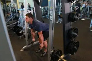 deadlifts in the Smith machine with straight legs