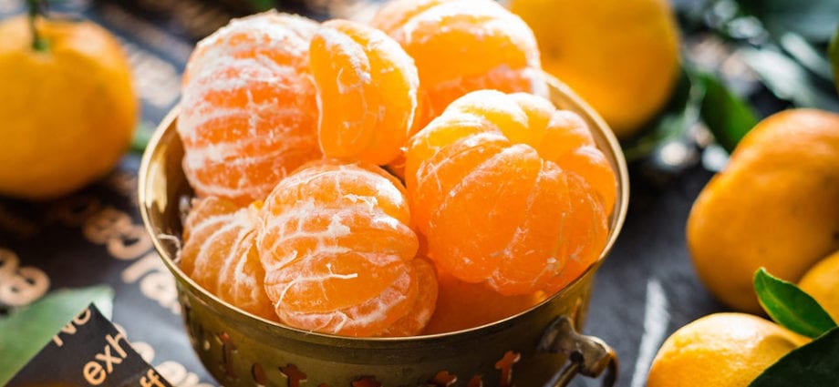Tangerine - kandungan kalori dan komposisi kimia