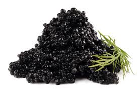 Caviar granular madow - maadada kaloriinta iyo walxaha kiimikada