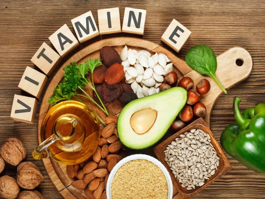 Vitamin E in foods (table)