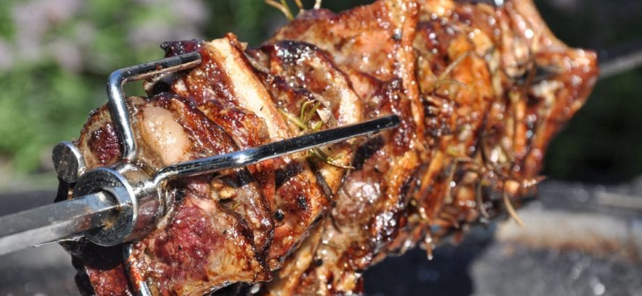 Lamb, loin, separable lean and fat, roasted on fire &#8211; calories and nutrients