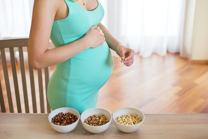 Consumption of nuts during pregnancy