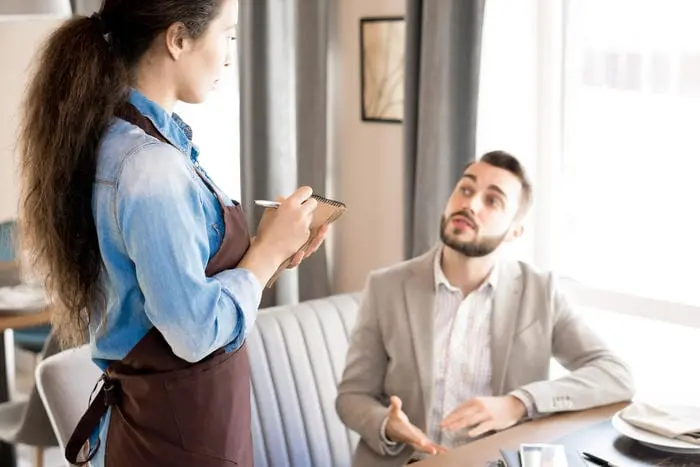 What can you tell about a person after a visit to the restaurant