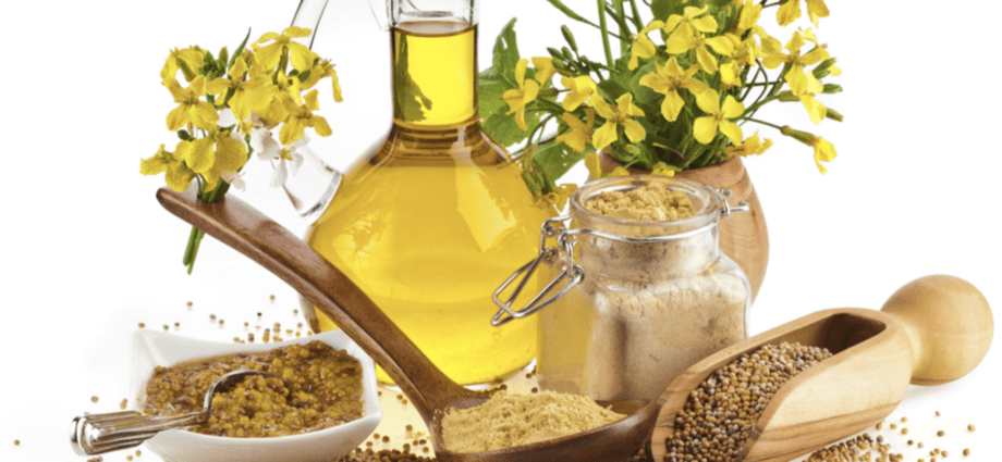 Mustard oil – a description of the oil.芥末油–對油的描述。 Health benefits and harms健康益處和危害