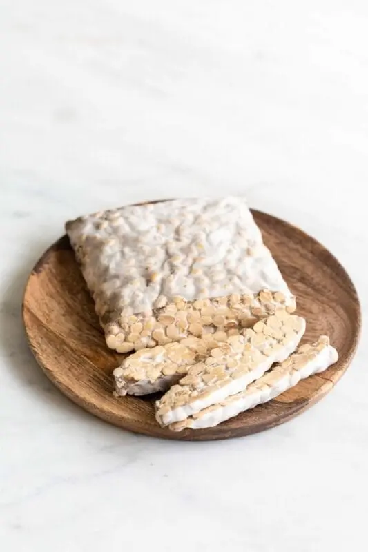 Tempeh, cooked