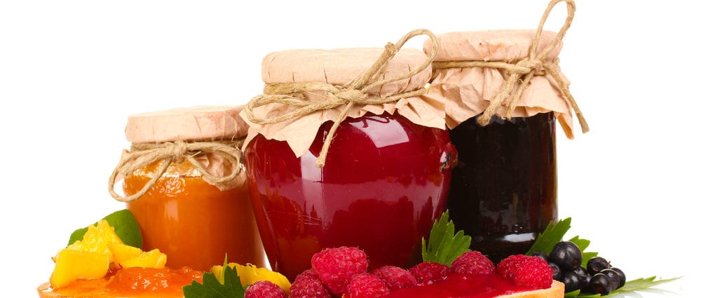 Jams calories and nutrients
