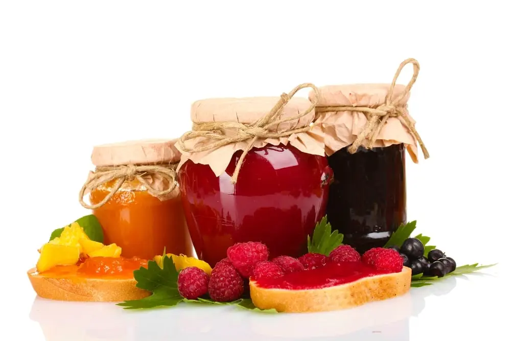 Jams calories and nutrients
