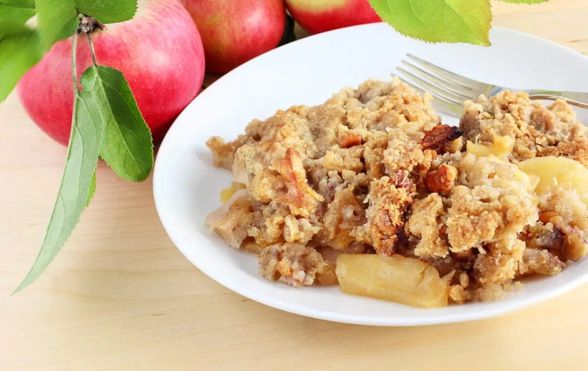 Apple casserole recipe. Calorie, chemical composition and nutritional value.