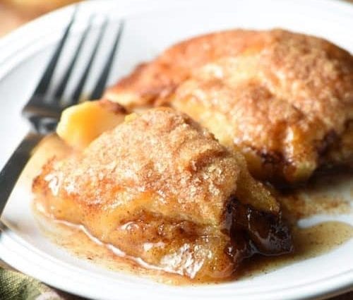 Apple dumplings recipe. Calorie, chemical composition and nutritional value.