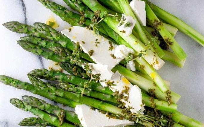 Asparagus Salad Recipe. Calorie, chemical composition and nutritional value.