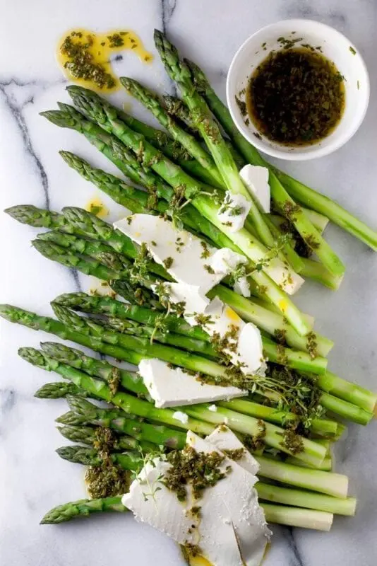 Asparagus Salad Recipe. Calorie, chemical composition and nutritional value.