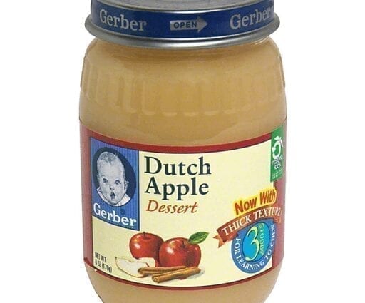 Baby food, Dessert, Dutch apples, puree