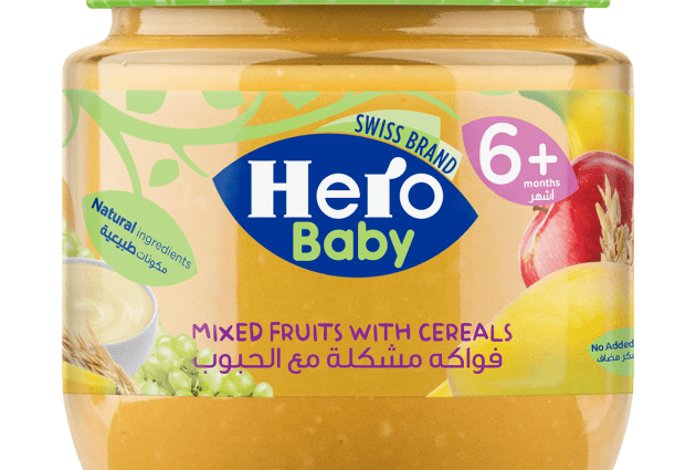 Baby food, Fruit mix yoghurt, puree