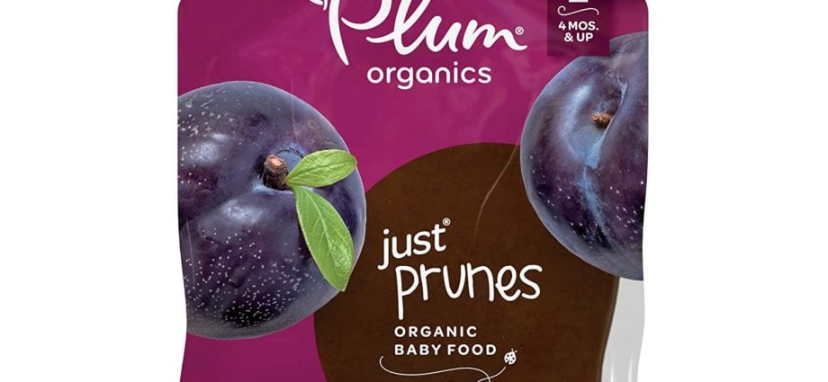 Baby food, Fruits, prunes with tapioca, no ascorbic acid, puree