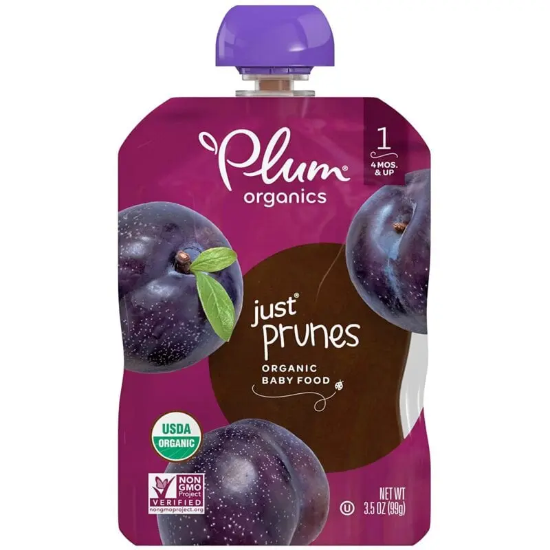 Baby food, Fruits, prunes with tapioca, no ascorbic acid, puree