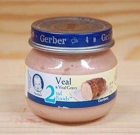 Baby food, Meat, veal, puree