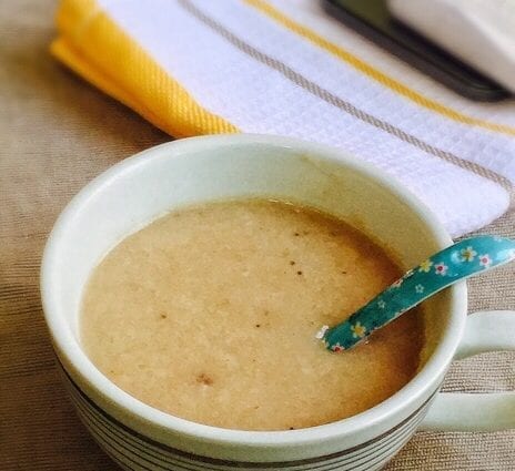 Baby food, Porridge, barley cooked in whole milk