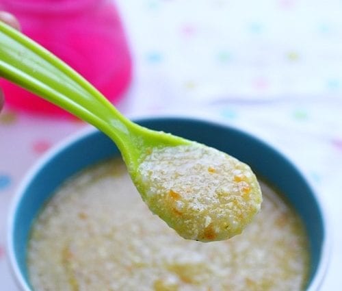 Baby food, Porridge, with egg yolks, puree