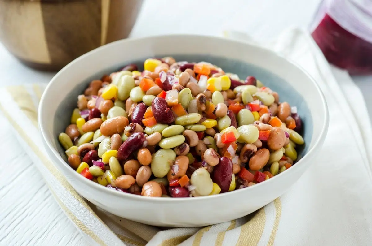 Bean Salad Recipe. Calorie, chemical composition and nutritional value.