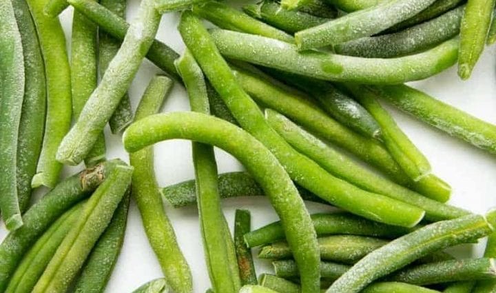 Beans, unripe, frozen