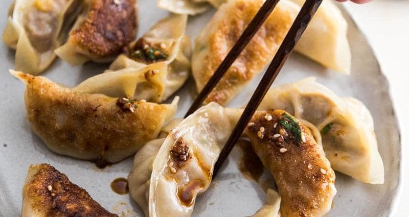 Beef and Pork Dumplings Recipe. Calorie, chemical composition and nutritional value.