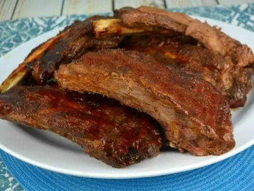 Beef, back, thick rim (ribs 6-9), meat only, baked