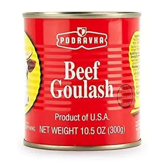 Beef goulash, canned food