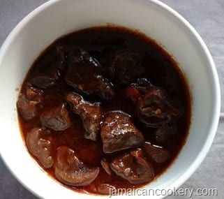 Beef kidneys, stewed