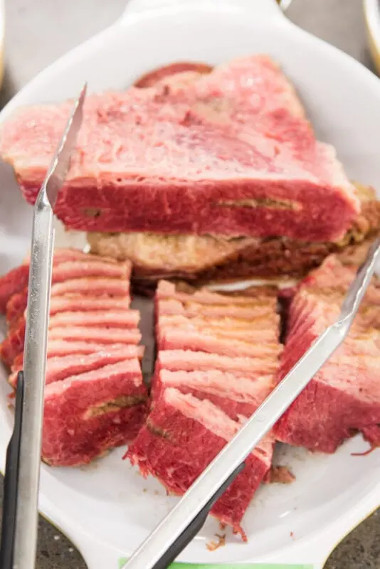 Beef wet salt, corned beef, brisket, cooked