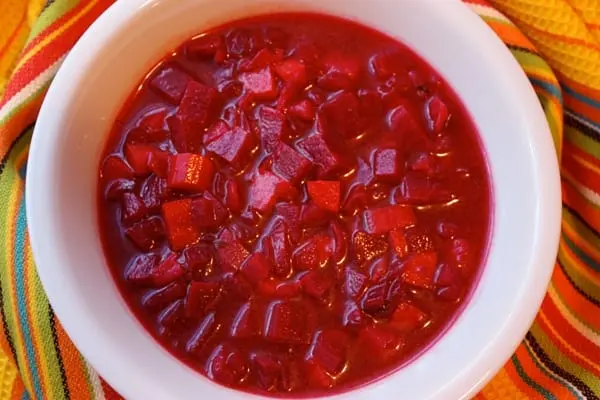 Borscht recipe with cabbage and potatoes. Calorie, chemical composition and nutritional value.