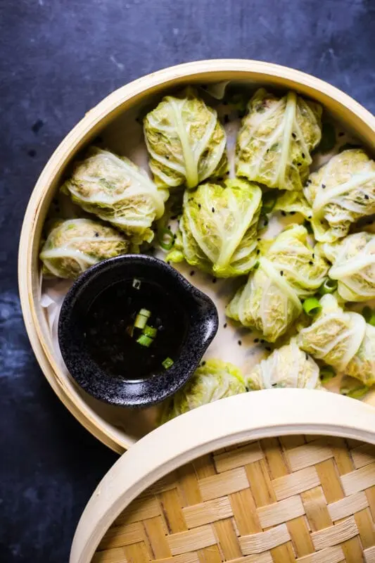 Cabbage Dumpling Recipe. Calorie, chemical composition and nutritional value.