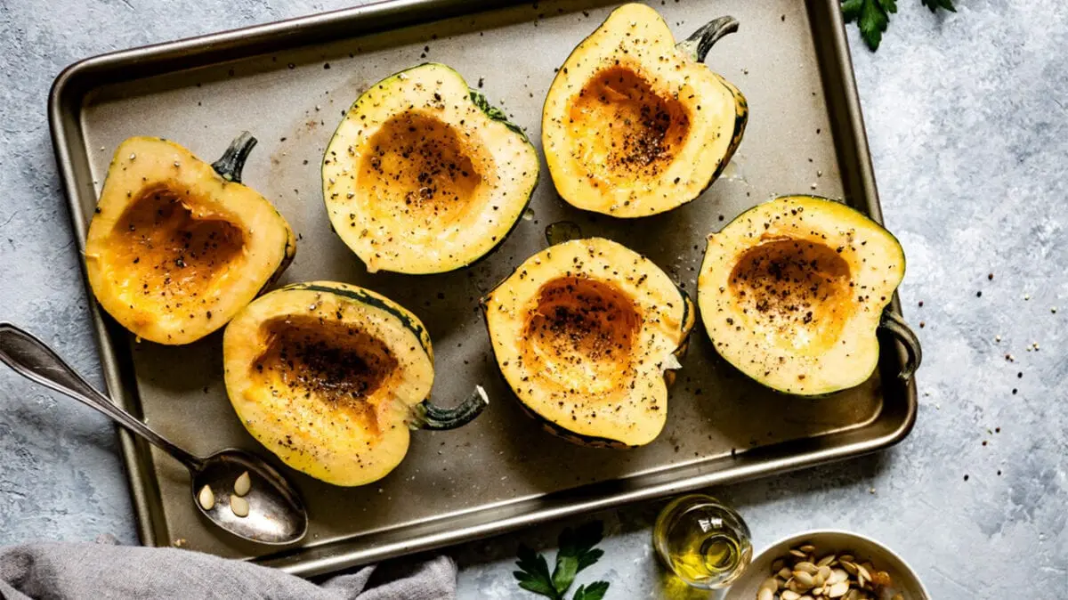 Calorie Acorn pumpkin, baked without salt. Chemical composition and nutritional value.