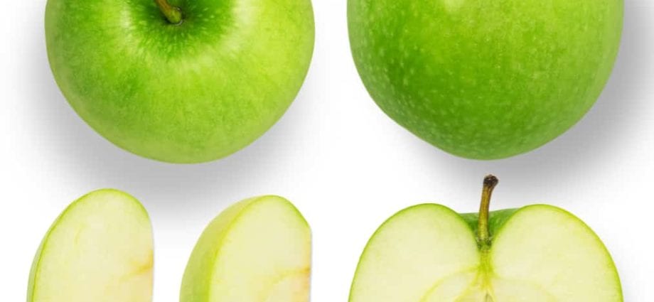卡路里蘋果格蘭尼史密斯。 化學成分和營養價值。