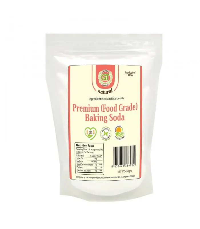 Calorie Baking powder food grade, baking powder (replacing yeast), double action, straight phosphate. Chemical composition and nutritional value.