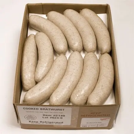 Calorie Bratwurst, sausage, veal, cooked. Chemical composition and nutritional value.