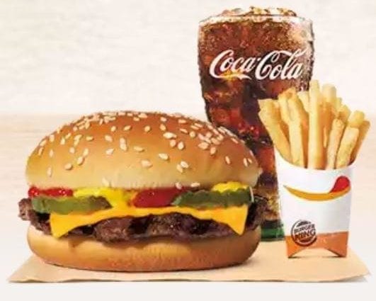 Calorie BURGER KING, cheeseburger. Chemical composition and nutritional value.