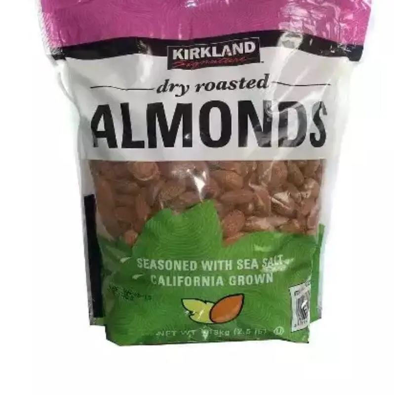 Calorie content Almonds, dry roasted, with salt. Chemical composition and nutritional value.