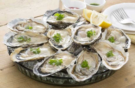 Calorie content American oyster, wild, cooked in the heat. Chemical composition and nutritional value.