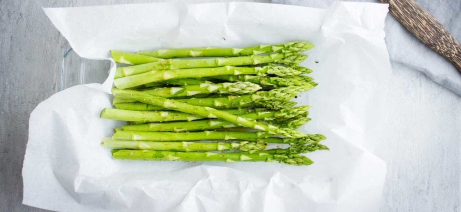Isi kalori Asparagus, rebus. Komposisi kimiawi dan nilai gizi.