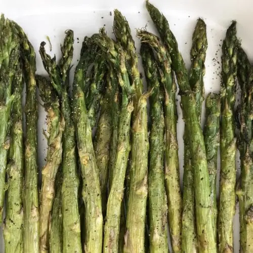 Calorie content Asparagus, frozen, boiled, with salt. Chemical composition and nutritional value.