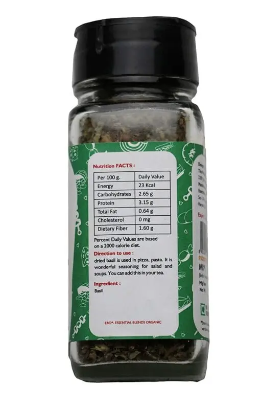 Calorie content Basil, dried. Chemical composition and nutritional value.