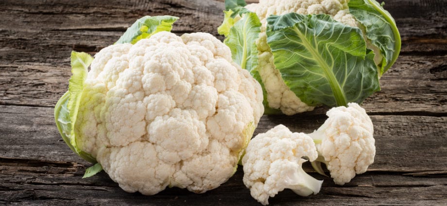 Calorie content Boiled cauliflower 1-210. Chemical composition and nutritional value.