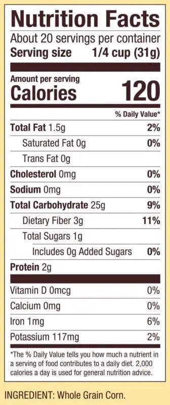 Calorie content Bread, corn flour, dry mix, fortified. Chemical composition and nutritional value.