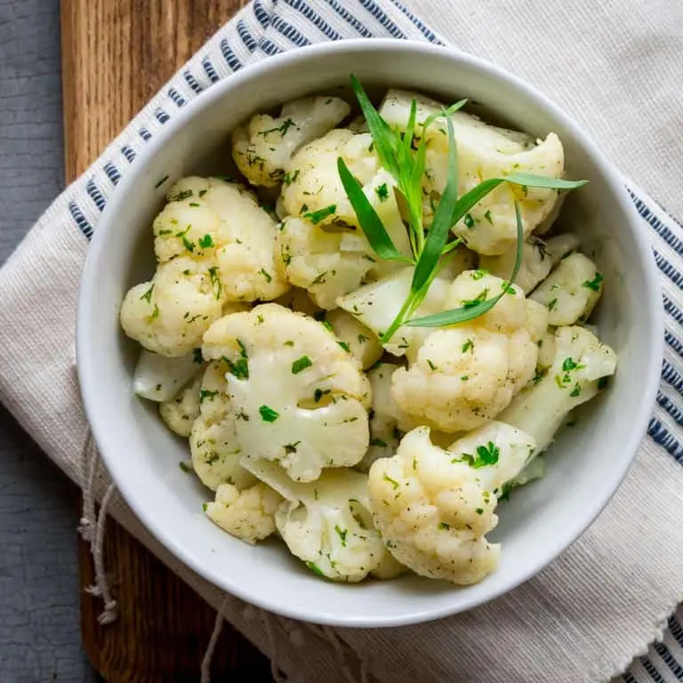 Calorie content Cauliflower, boiled, with salt. Chemical composition and nutritional value.