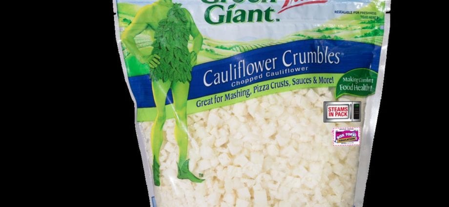 Calorie content Cauliflower, frozen, boiled, with salt. Chemical composition and nutritional value.