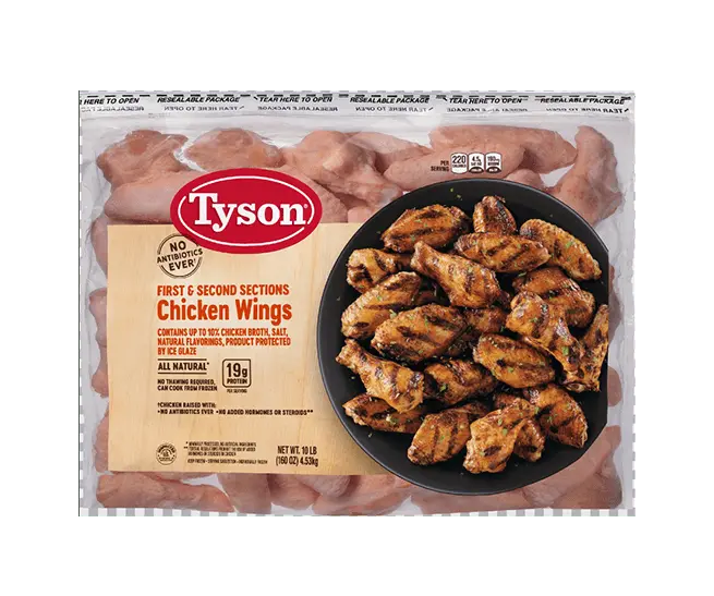 Calorie content Chicken, wings, frozen, glazed, with barbecue flavor, heated in a convection oven. Chemical composition and nutritional value.