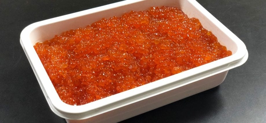 Calorie content Chum salmon caviar is granular, salted. Chemical composition and nutritional value.