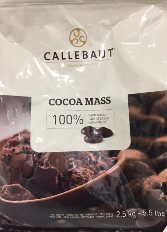 Calorie content Cocoa mass. Chemical composition and nutritional value.