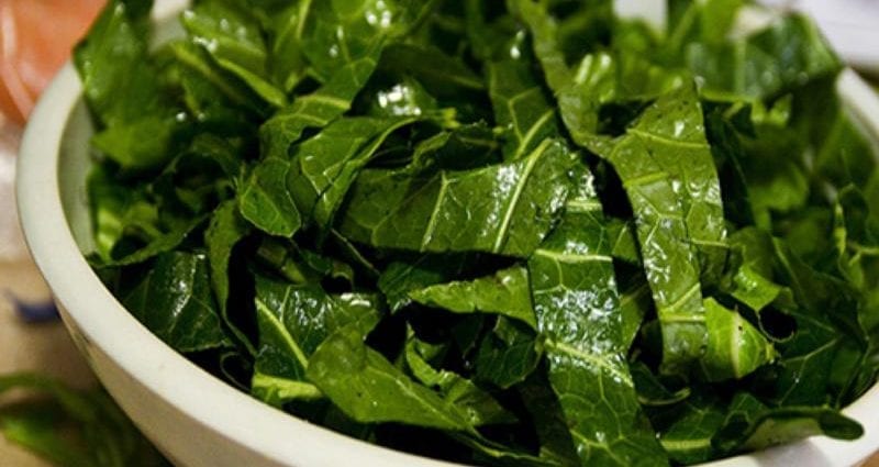 Calorie content Collard, boiled, with salt. Chemical composition and nutritional value.